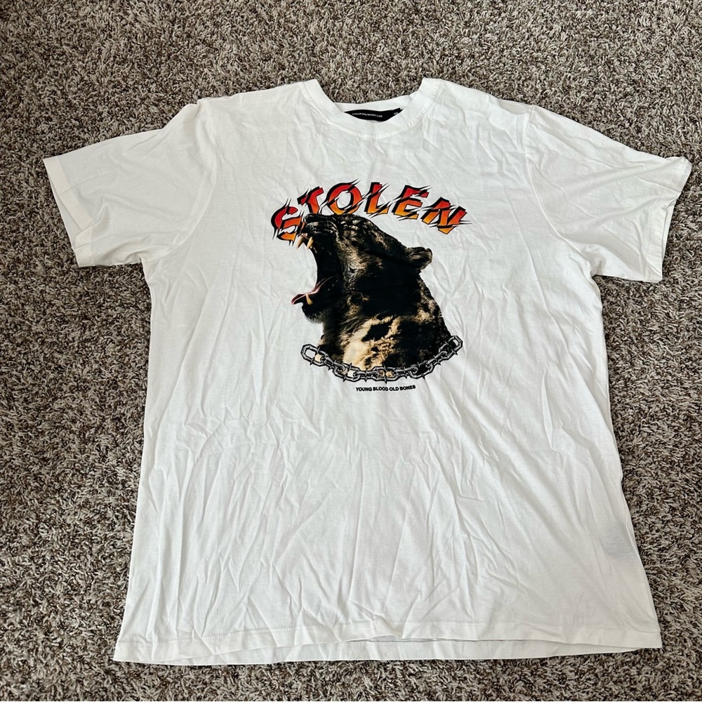 STOLEN GIRLFRIENDS CLUB White Wild Cat T-Shirt | SIze: XXL